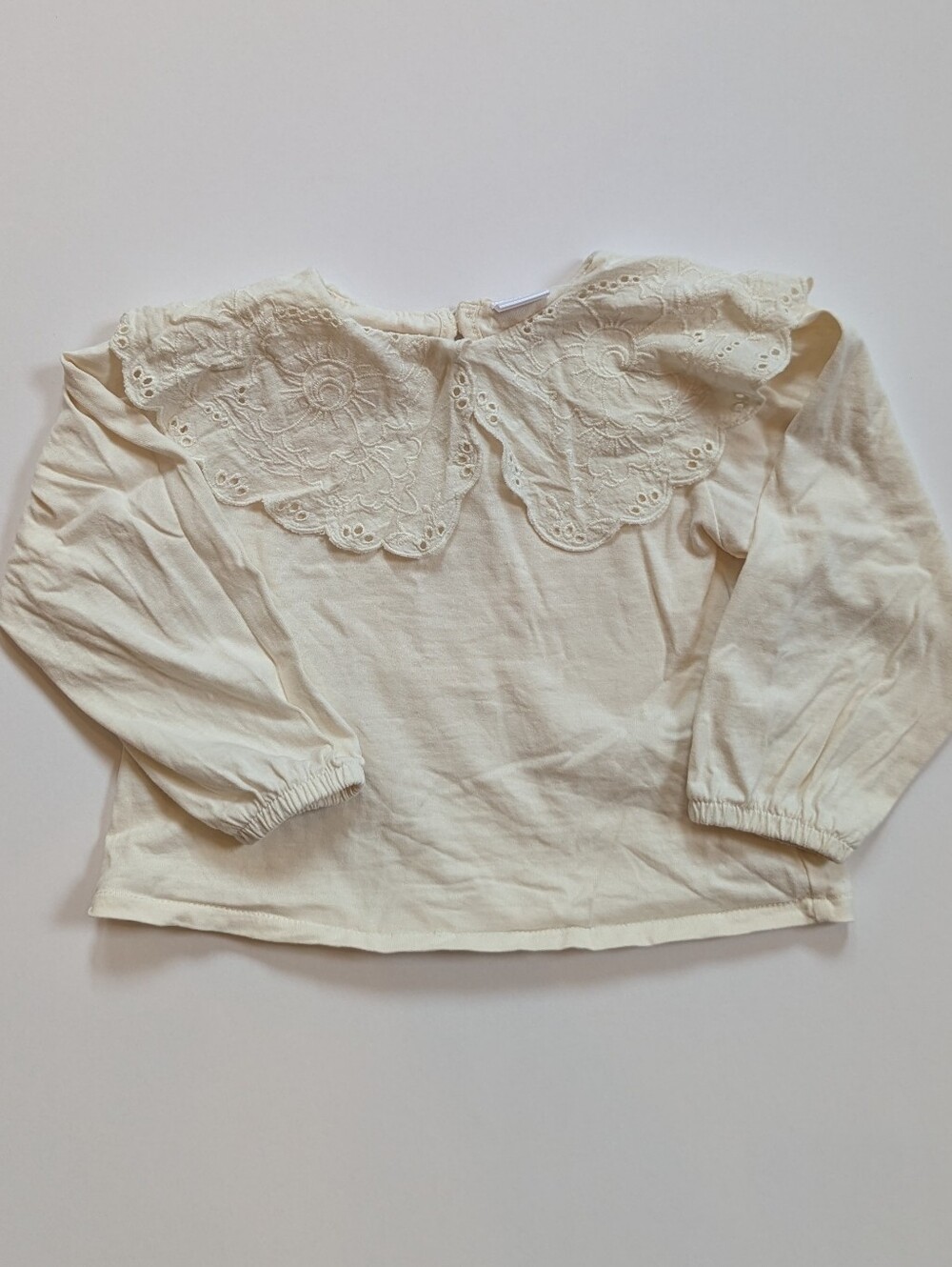 Zara Cream Collar Top 2yr